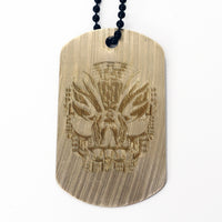 Load image into Gallery viewer, Stick To Your Guns Invisible Rain Dogtag - Reclaimed Cymbal Necklace