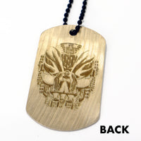Load image into Gallery viewer, Stick To Your Guns Invisible Rain Dogtag - Reclaimed Cymbal Necklace