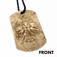 Load image into Gallery viewer, Stick To Your Guns Invisible Rain Dogtag - Reclaimed Cymbal Necklace