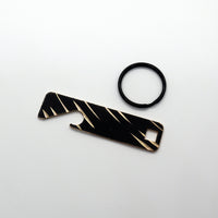 Load image into Gallery viewer, Dark Keychain  - Reclaimed Cymbal Bottle Opener