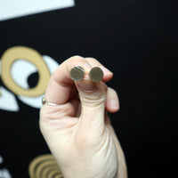 Load image into Gallery viewer, Large Circle Stud - Reclaimed Cymbal Earrings