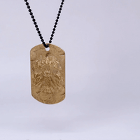 Load image into Gallery viewer, Stick To Your Guns Invisible Rain Dogtag - Reclaimed Cymbal Necklace