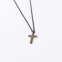 Load image into Gallery viewer, Cross - Reclaimed Cymbal Necklace