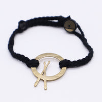Load image into Gallery viewer, Cross Stick - Reclaimed Cymbal Bracelet