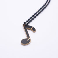 Load image into Gallery viewer, Dark Off Beat - Reclaimed Cymbal Necklace