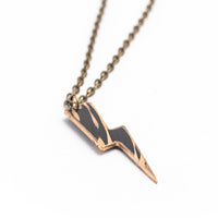 Load image into Gallery viewer, Dark Bolt - Reclaimed Cymbal Necklace