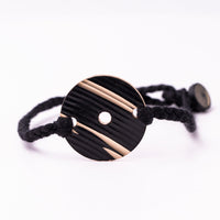 Load image into Gallery viewer, Dark Circle - Reclaimed Cymbal Bracelet