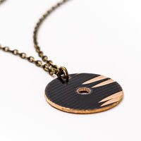 Load image into Gallery viewer, Dark Circle - Reclaimed Cymbal Necklace