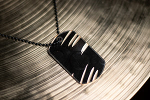 Dark Dogtag - Reclaimed Cymbal Necklace