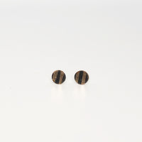 Load image into Gallery viewer, Dark Circle Stud - Reclaimed Cymbal Earrings