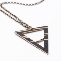 Load image into Gallery viewer, Dark Downbeat - Reclaimed Cymbal Necklace