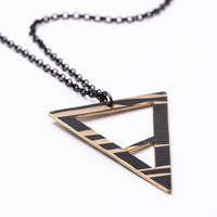Load image into Gallery viewer, Dark Downbeat - Reclaimed Cymbal Necklace