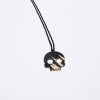 Load image into Gallery viewer, Dark Skull - Reclaimed Cymbal Necklace