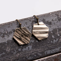 Load image into Gallery viewer, Honeycomb - Reclaimed Cymbal Earrings