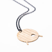 Load image into Gallery viewer, Kick Drum - Reclaimed Cymbal Necklace