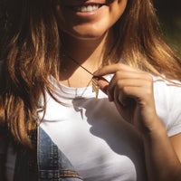 Load image into Gallery viewer, Bolt - Reclaimed Cymbal Necklace