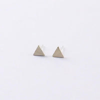 Load image into Gallery viewer, Triangle Stud - Reclaimed Cymbal Earrings