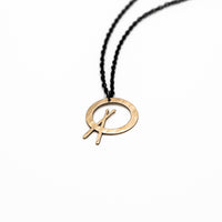 Load image into Gallery viewer, Mini Cross Stick - Reclaimed Cymbal Necklace
