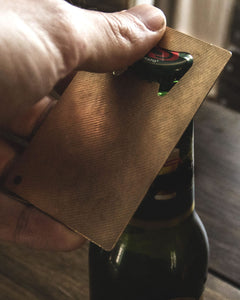 Card Carry  - Reclaimed Cymbal Bottle Opener