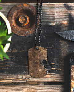 Dogtag Chain  - Reclaimed Cymbal Bottle Opener