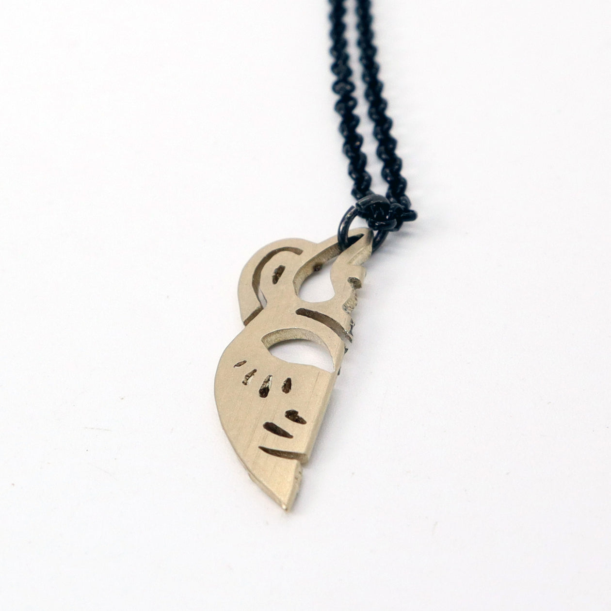The Home Team Imperfect Mask #110 - Reclaimed Cymbal Necklace