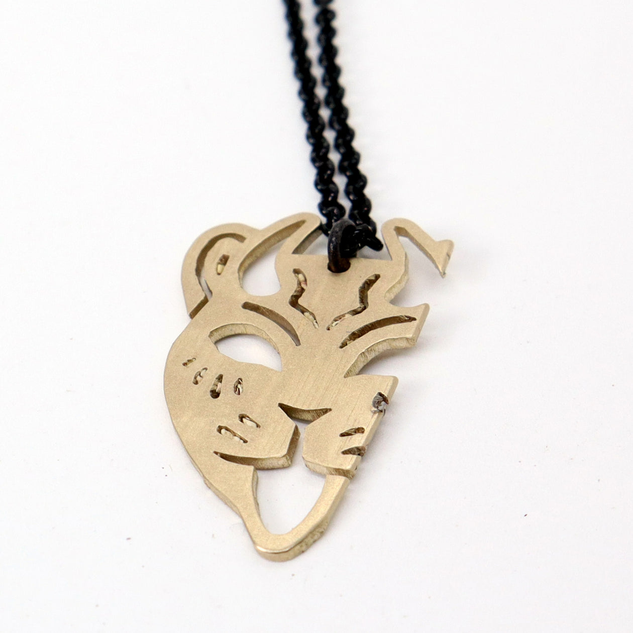 The Home Team Imperfect Mask #102 - Reclaimed Cymbal Necklace