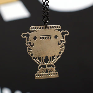 The Home Team Sigil - Reclaimed Cymbal Necklace