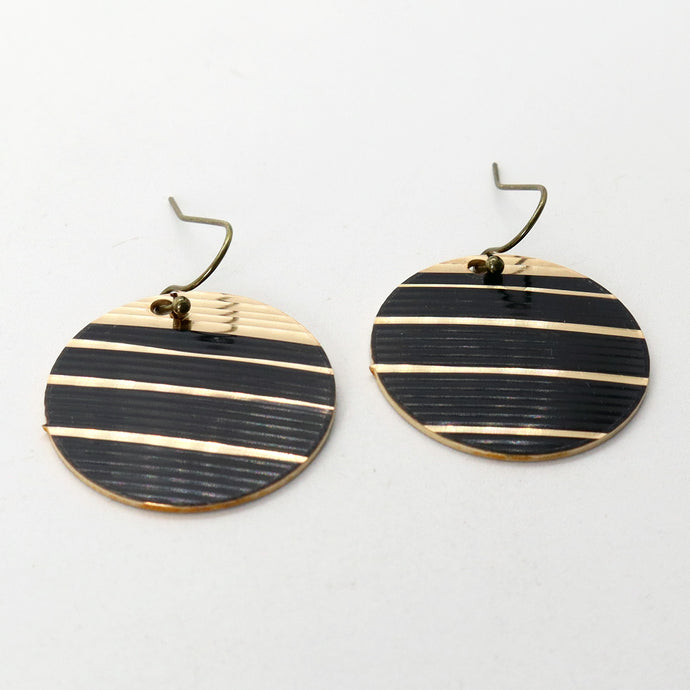 B Side Badge Earrings #982