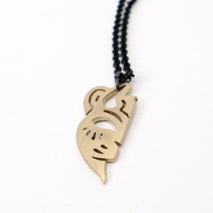 The Home Team Imperfect Mask #109 - Reclaimed Cymbal Necklace