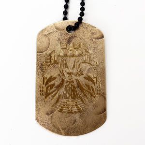 Stick To Your Guns Invisible Rain Dogtag - Reclaimed Cymbal Necklace