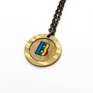 Skate Inlay - Reclaimed Cymbal Necklace