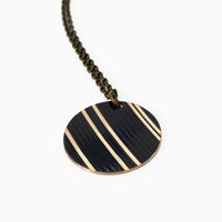 Load image into Gallery viewer, Dark Badge - Reclaimed Cymbal Necklace