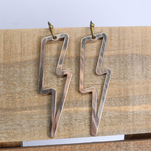 Open Bolt - Reclaimed Cymbal Earrings