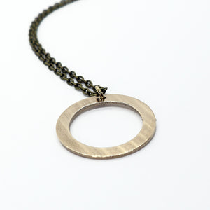 Large Hoop - Reclaimed Cymbal Necklace