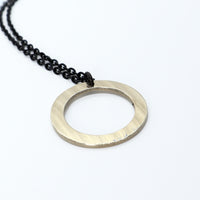 Load image into Gallery viewer, Large Hoop - Reclaimed Cymbal Necklace
