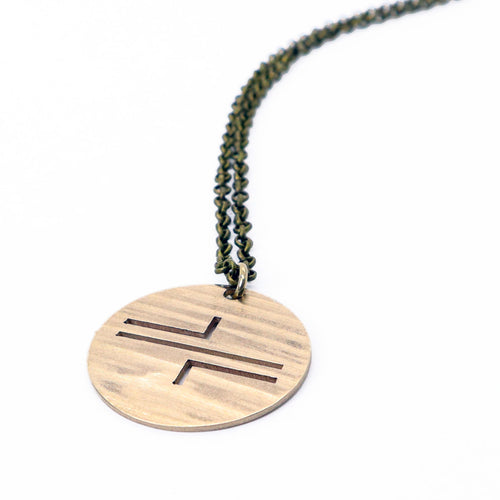 Thrice Circle Bars - Reclaimed Cymbal Necklace