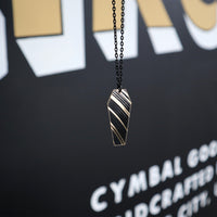 Load image into Gallery viewer, Coffin - Reclaimed Cymbal Necklace