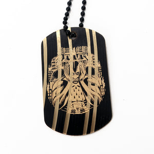 Stick To Your Guns Invisible Rain Dark Dogtag - Reclaimed Cymbal Necklace