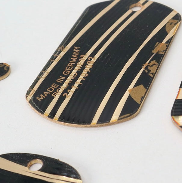 Dark Dogtag with Logo - Reclaimed Cymbal Necklace
