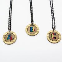 Load image into Gallery viewer, Skate Inlay - Reclaimed Cymbal Necklace
