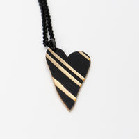 Load image into Gallery viewer, Dark Heart - Reclaimed Cymbal Necklace