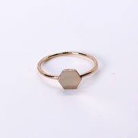 Load image into Gallery viewer, Hexagon Stacking - Reclaimed Cymbal Ring