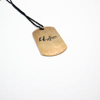 Load image into Gallery viewer, Kaz Dogtag - Reclaimed Cymbal Necklace