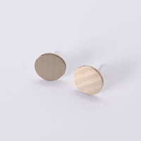 Load image into Gallery viewer, Large Circle Stud - Reclaimed Cymbal Earrings