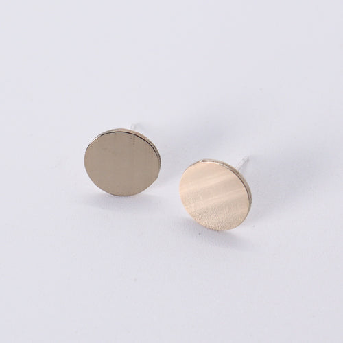 Large Circle Stud - Reclaimed Cymbal Earrings