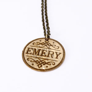 Emery The Question - Reclaimed Cymbal Necklace