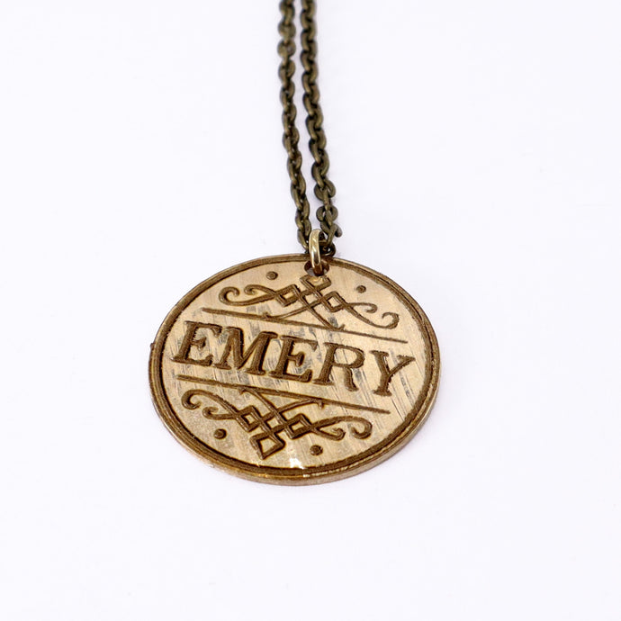 Emery The Question - Reclaimed Cymbal Necklace