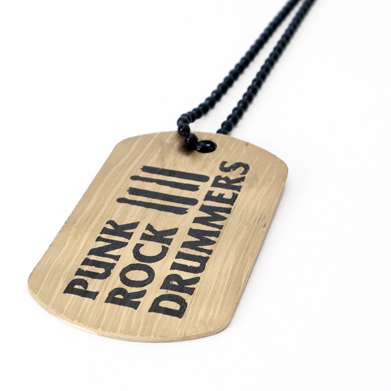 Punk Rock Drummers Dogtag - Reclaimed Cymbal Necklace