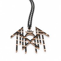 Load image into Gallery viewer, Dark Sleep Token - Reclaimed Cymbal Necklace