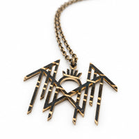 Load image into Gallery viewer, Dark Sleep Token - Reclaimed Cymbal Necklace